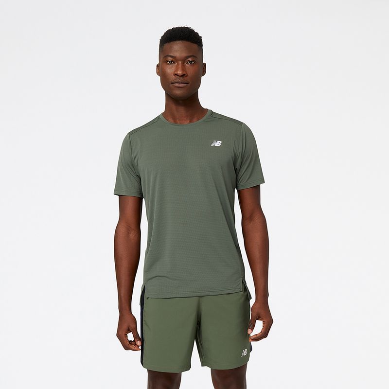 Camiseta New Balance Impact Run Masculina Verde