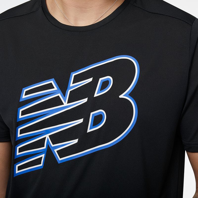 Camiseta Esportiva Accelerate Print Preta - New Balance