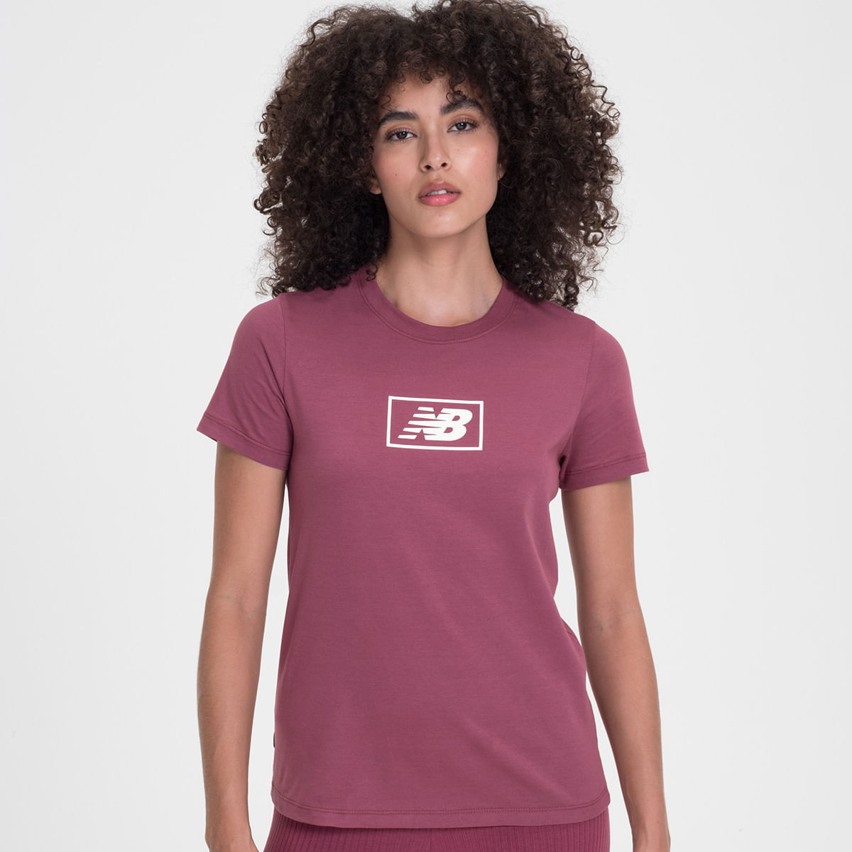 Camiseta New Balance Relentless Print Feminina 1136671 - Roxo