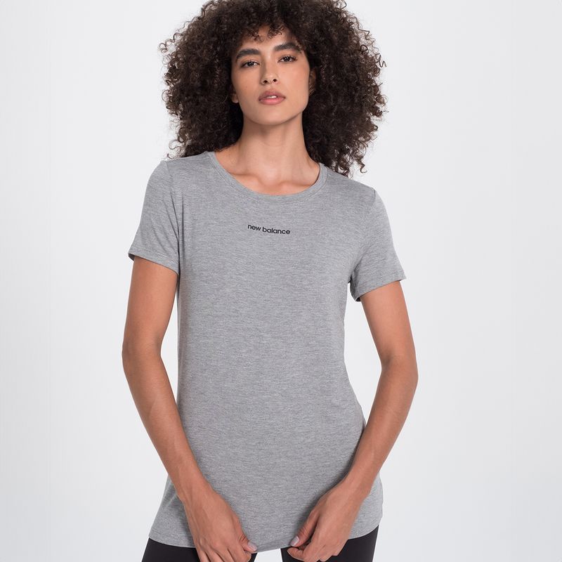 Camiseta New Balance Relentless Print Feminina 1136670 - Preto