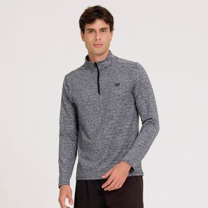 Blusa Manga Longa 1/2 Zíper Sport Essentials Masculina