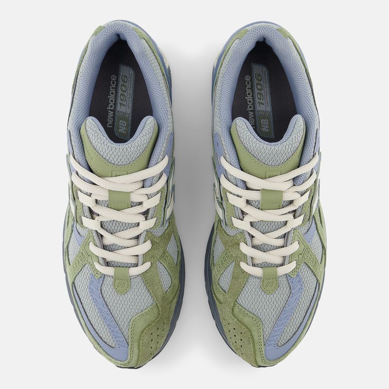 Tênis New Balance 1906 Unissex Cinza com Verde Musgo