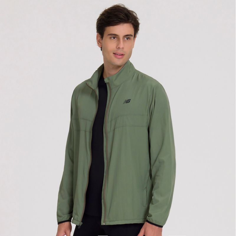 Jaqueta Corta Vento Sport Essentials Masculino Verde Oliva: NB