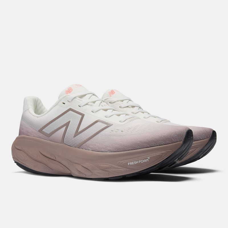 Tênis New Balance Fresh Foam X 1080 V14 Feminino Branco/Marrom